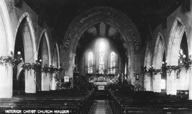 Photographs showing the interior of Christ Church after the 1894 extension