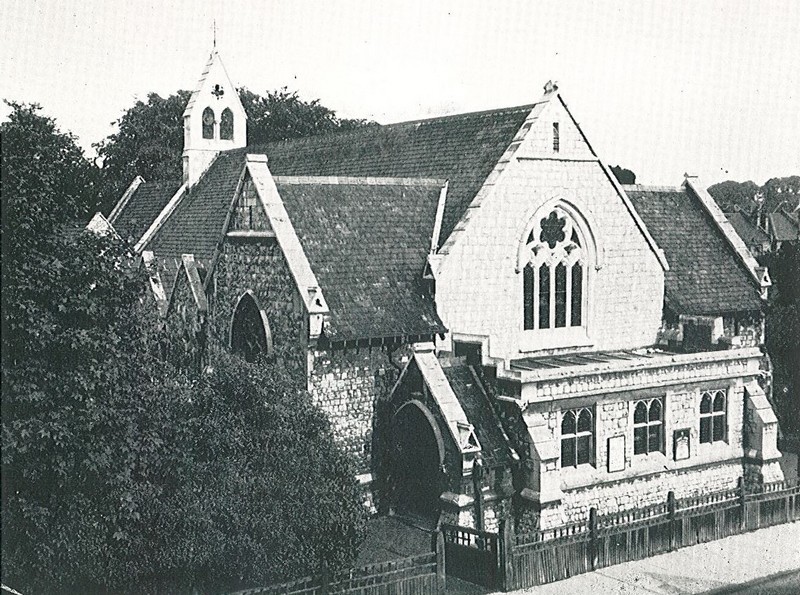Photo of Christ Church taken in 1966, its centenary year