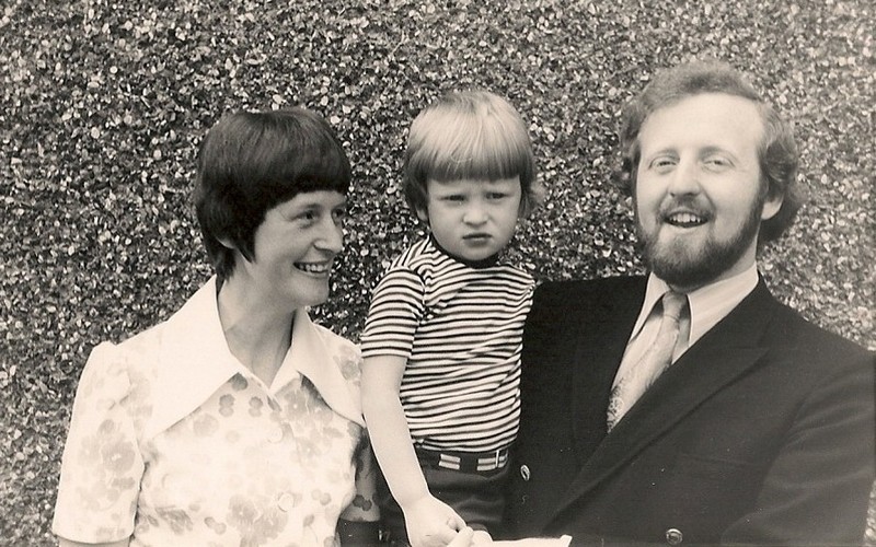 Doug Johnson with his first wife Ann and son Daniel