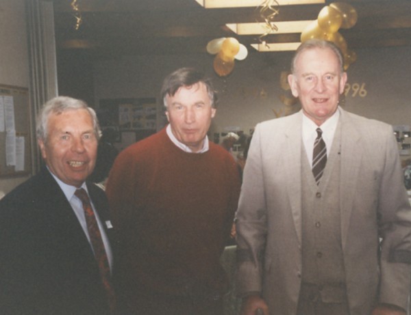Photo of Peter Coombs, Stewart Downey and John Short taken in 1996
