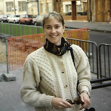 Photo of Susie Morris, now with short hair