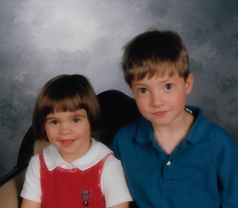 Photo of Tudor and Daisy Morris as small children